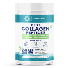 Load image into Gallery viewer, Best collagen peptides by LifeBotanica Hydrolyzed type I &amp; III, pasture raised, grass fed