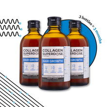 Load image into Gallery viewer, Collagen superdose Hair growth 3 bottles 3 months 