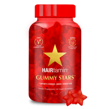 Load image into Gallery viewer, Hairtamin gummy stars with two gummies