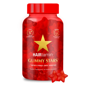 Hairtamin gummy stars with two gummies